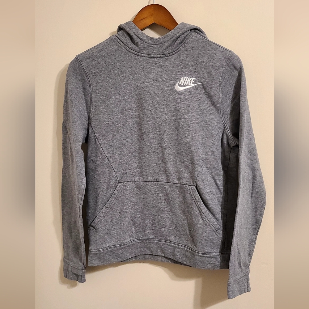 Nike Youth Heather Gray Pullover Hoodie